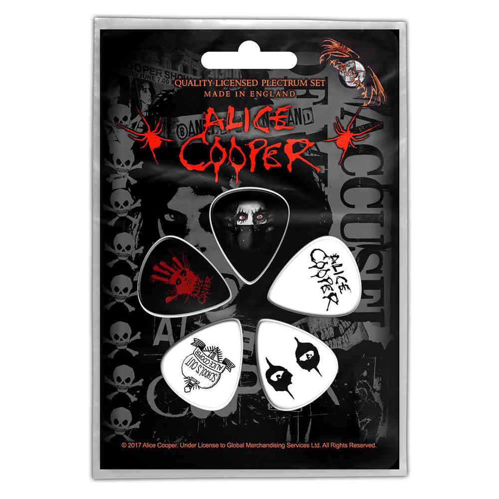 Alice Cooper - Eyes Plectrum - Set van 5 - Multicolours